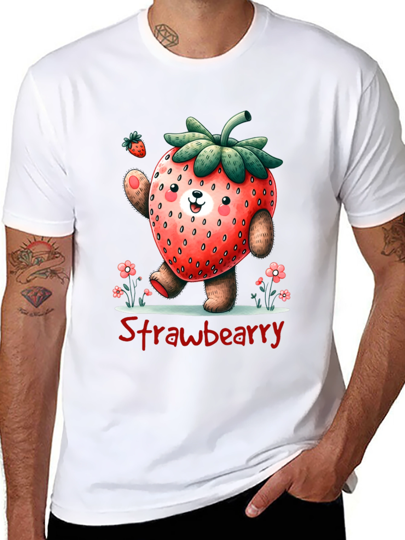 Strawberry Bear Graphic Tee