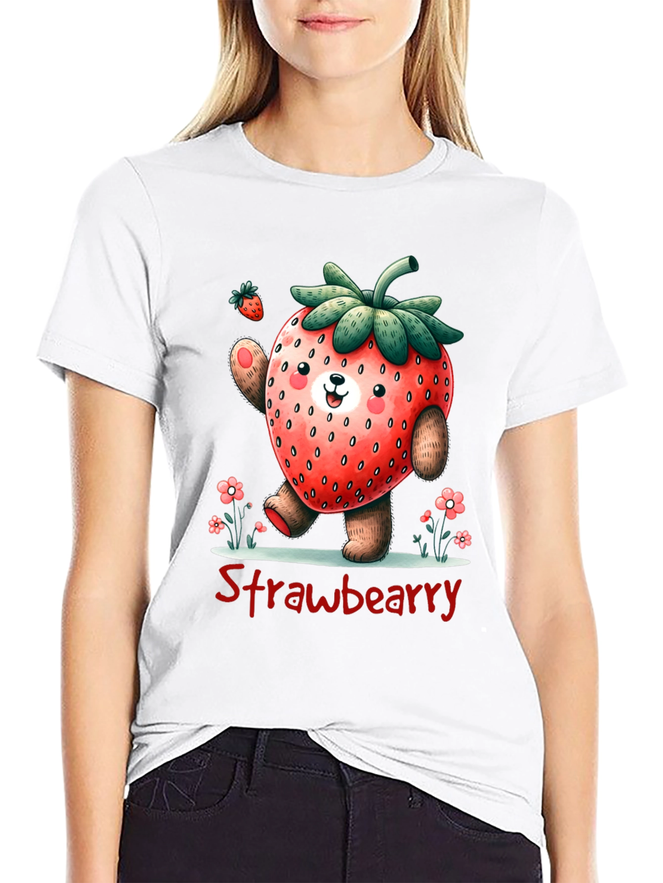Strawberry Bear Graphic Tee