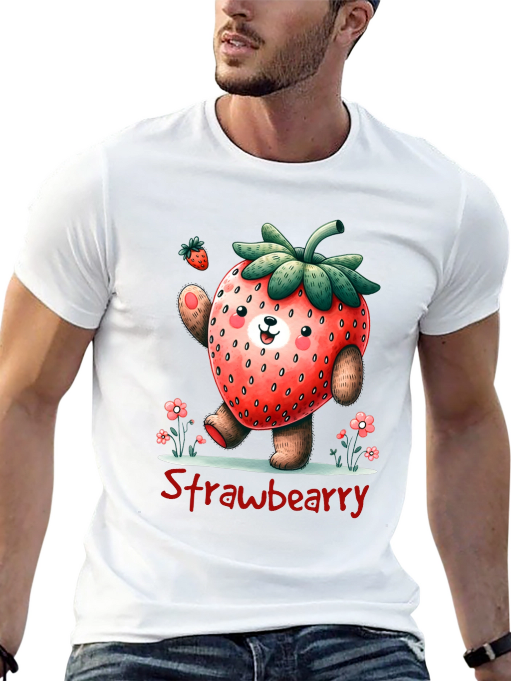 Strawberry Bear Graphic Tee