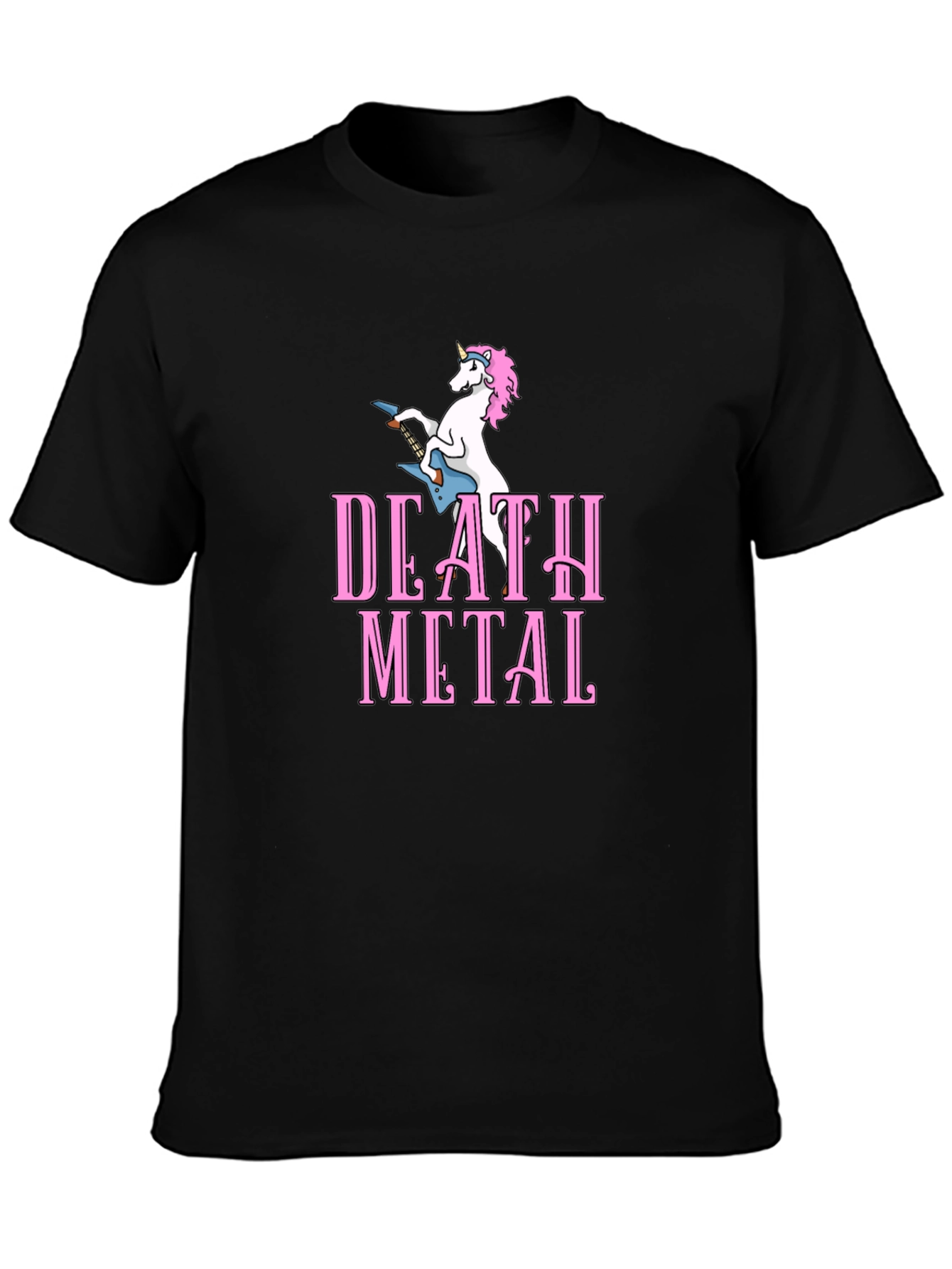 Death Metal Unicorn T-Shirt - Black Cotton Tee