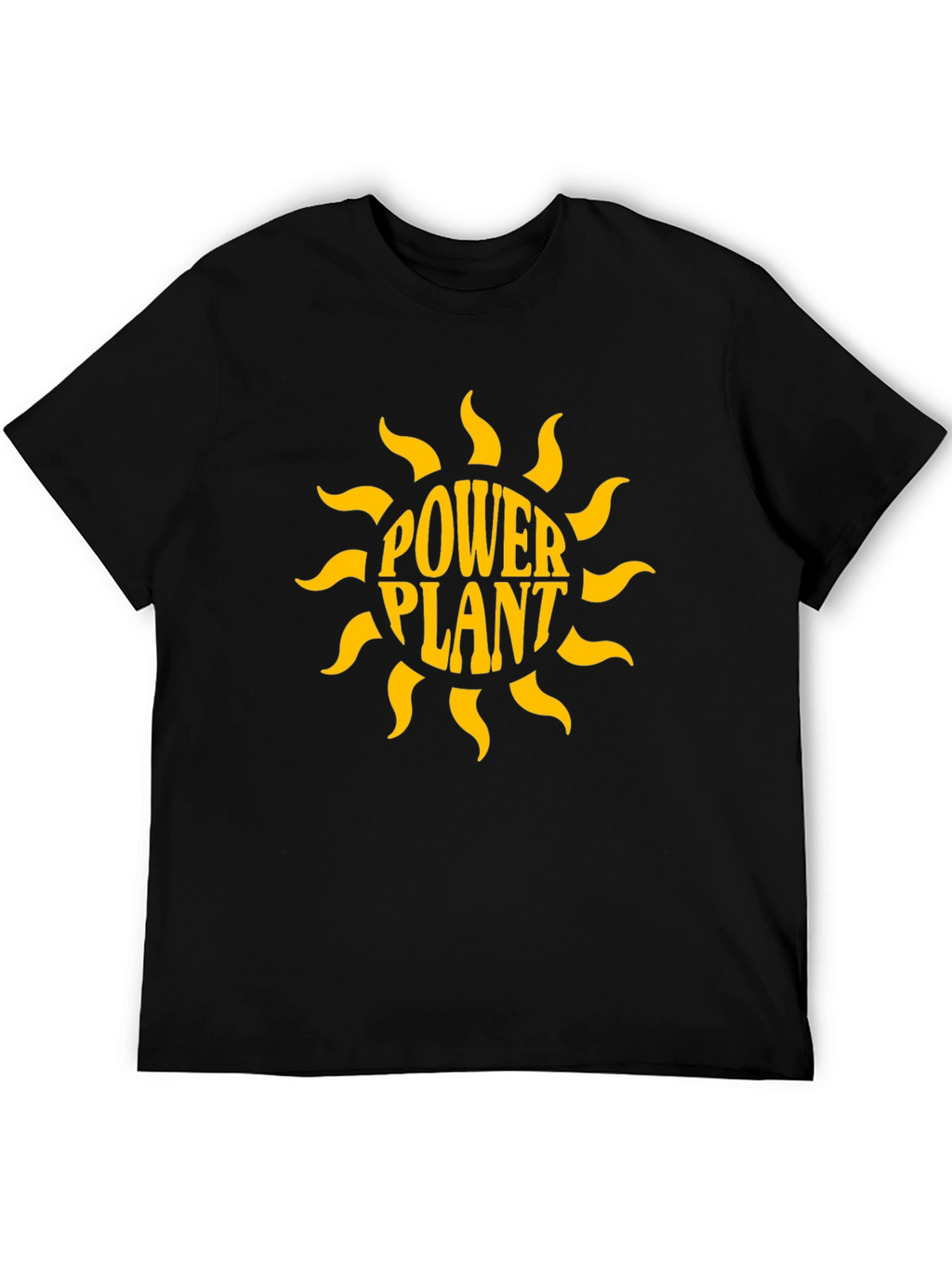 Power Plant Graphic Print Black T-Shirt