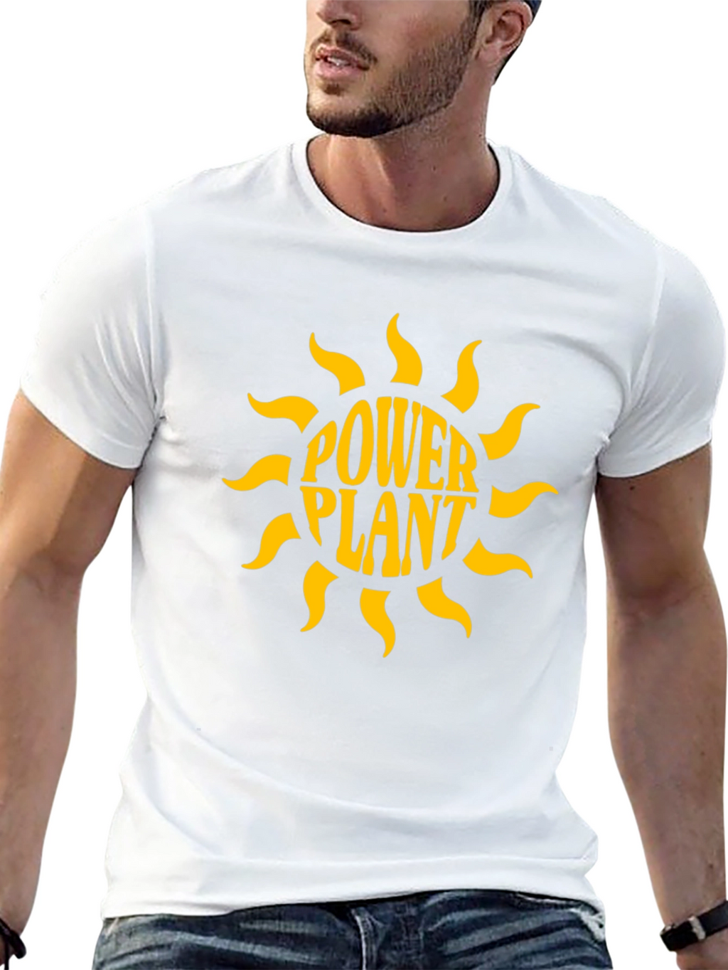 Power Plant Graphic Print Black T-Shirt