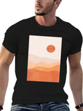 Minimalist Sunset Graphic T-Shirt