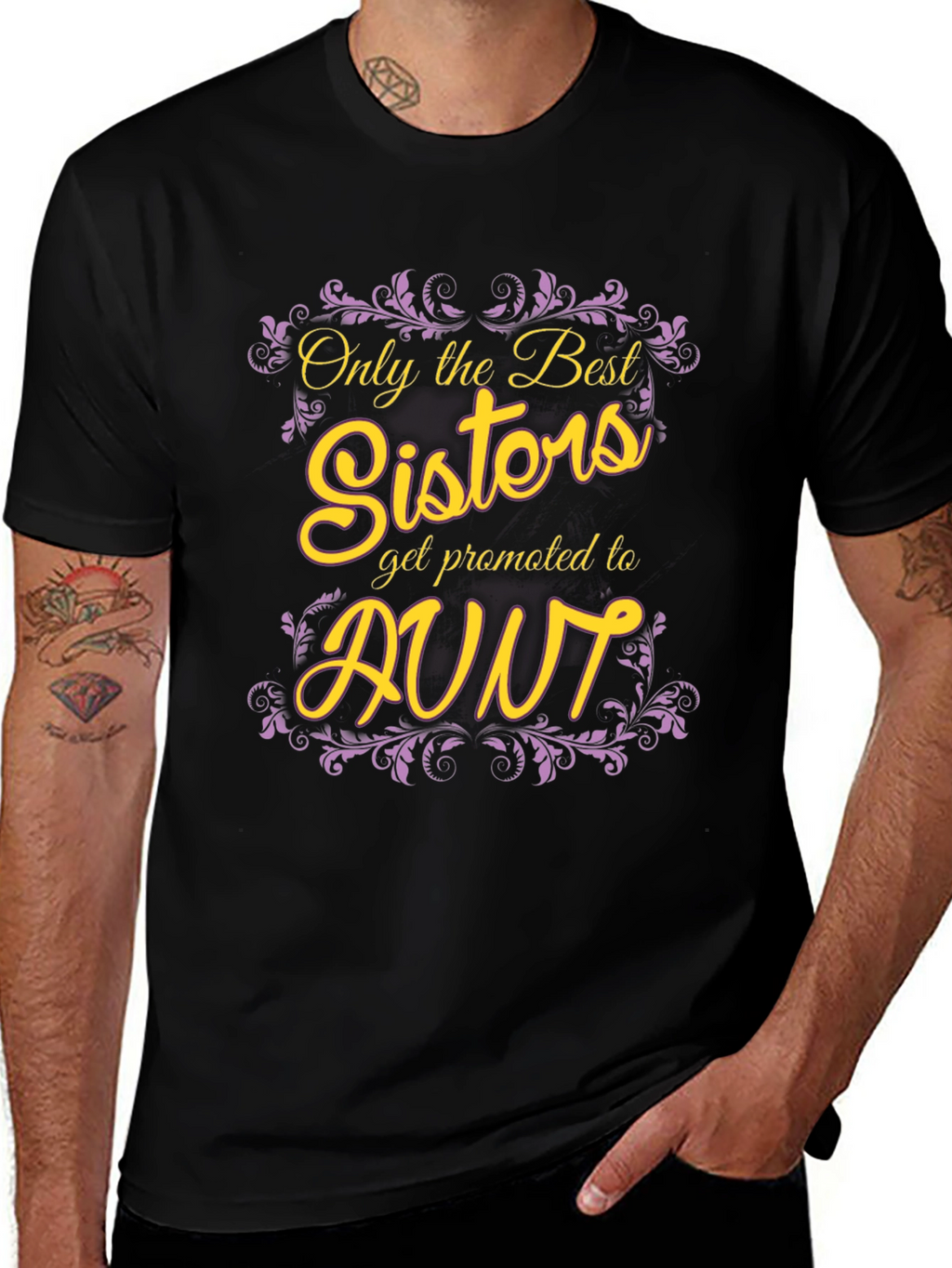Best Sisters Get Promoted To Aunt Graphic Tee