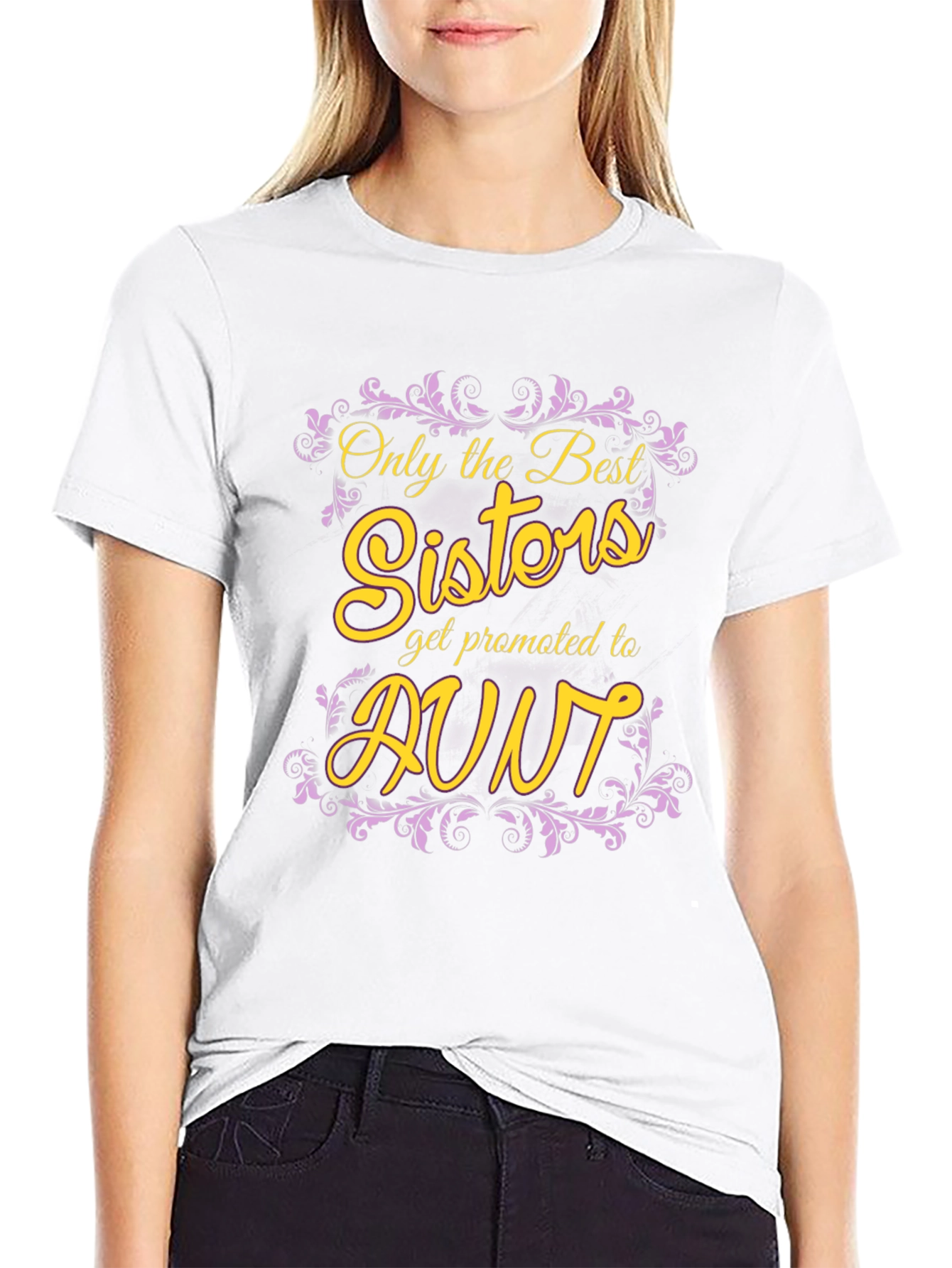 Best Sisters Get Promoted To Aunt Graphic Tee