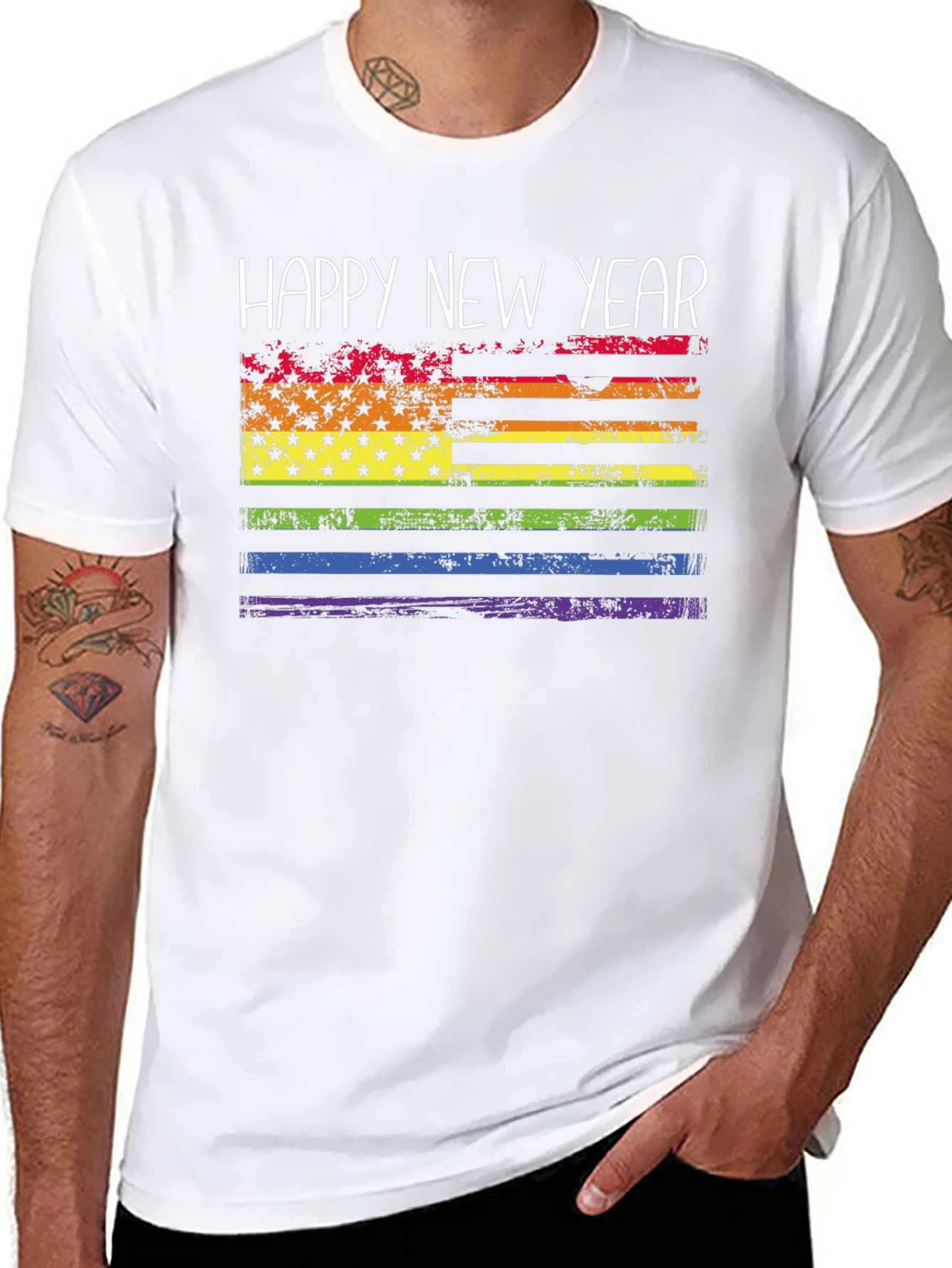 Happy New Year Pride Flag T-Shirt