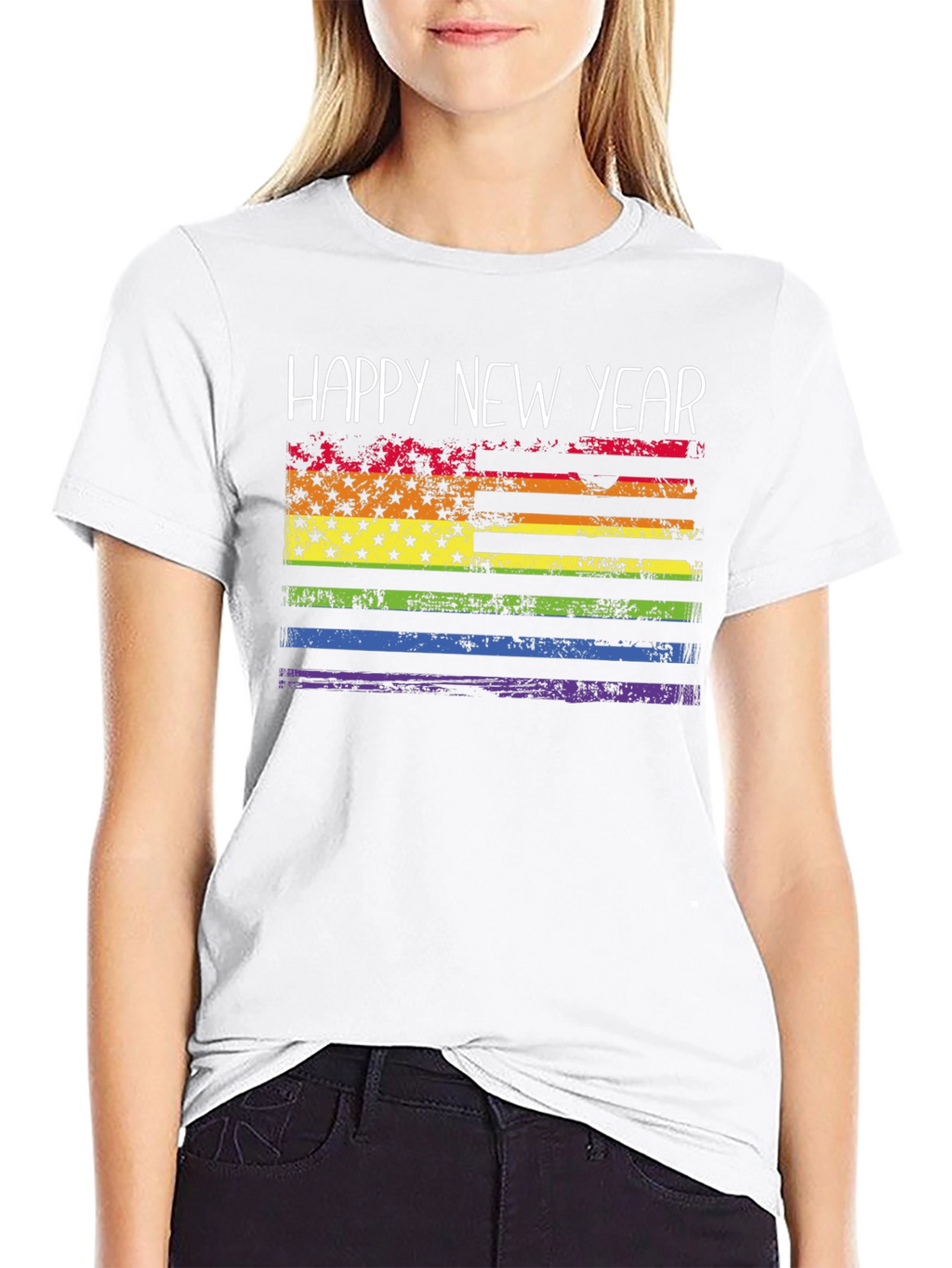 Happy New Year Pride Flag T-Shirt