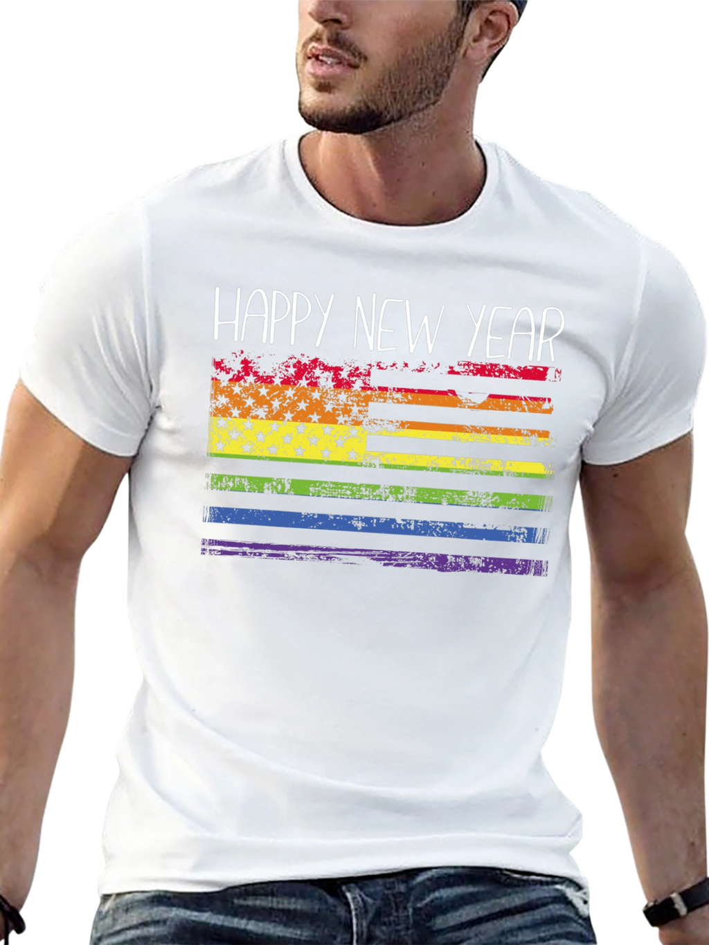 Happy New Year Pride Flag T-Shirt