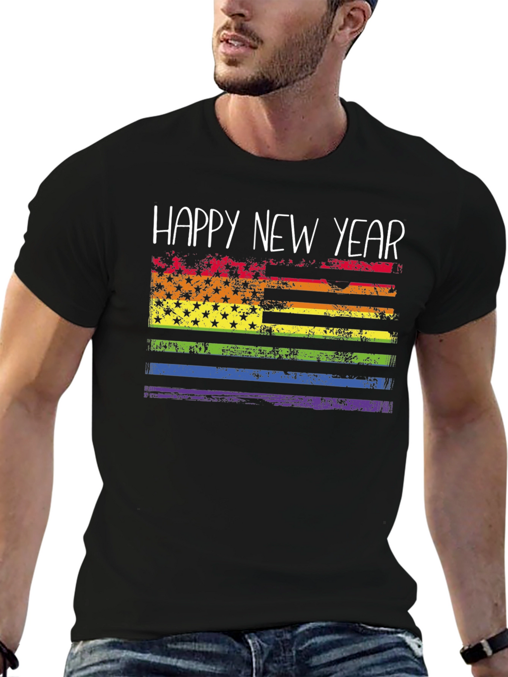 Happy New Year Pride Flag T-Shirt