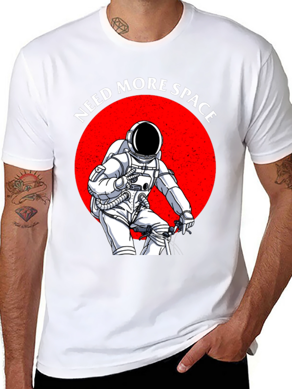 Need More Space Astronaut Graphic T-Shirt