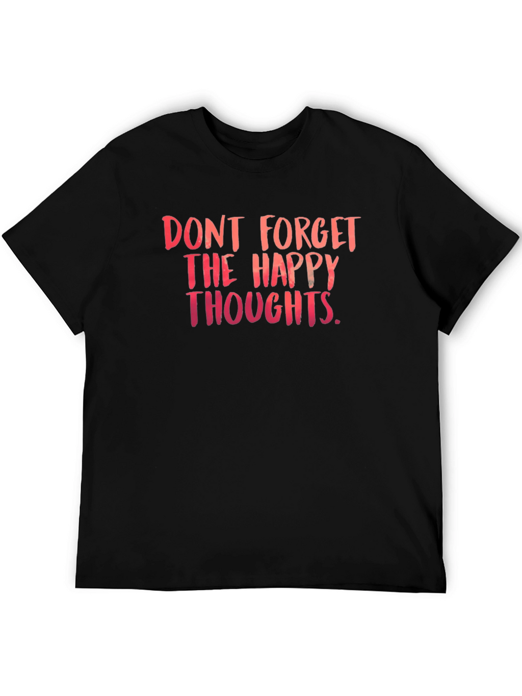 Happy Thoughts T-Shirt - Black Crew Neck Tee