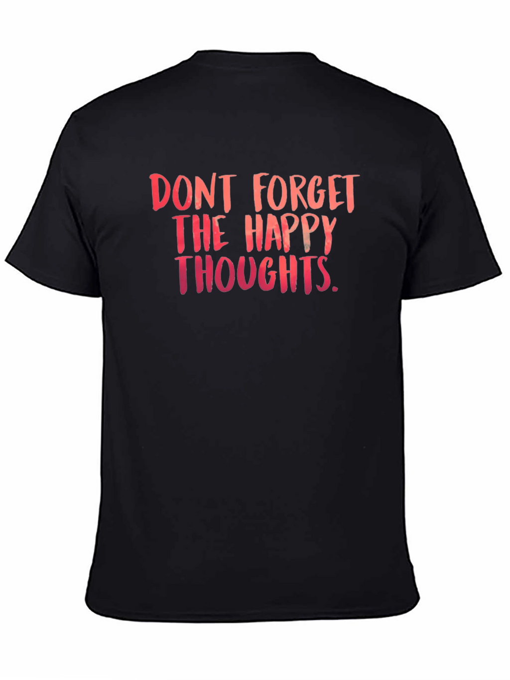 Happy Thoughts T-Shirt - Black Crew Neck Tee