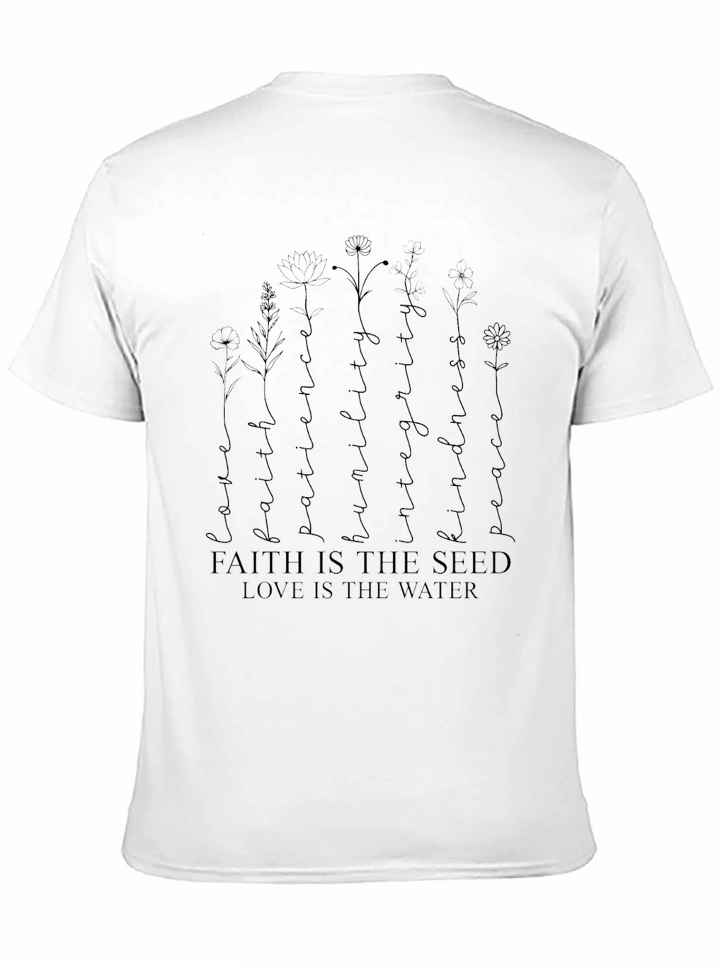 Faith Seed Love Water Graphic Tee - Black