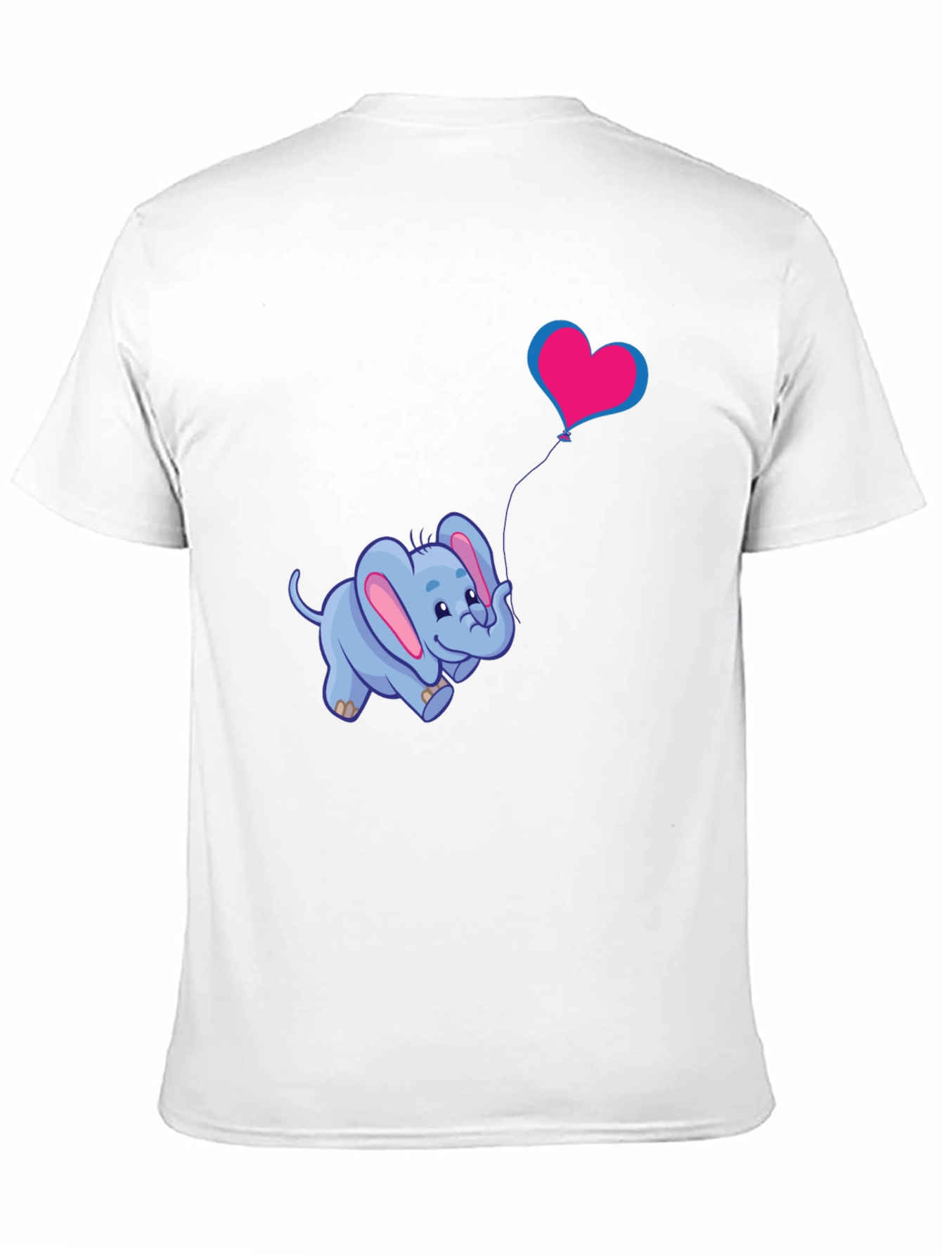 Cute Elephant Heart Balloon Graphic Tee
