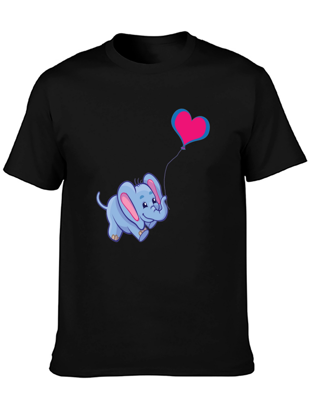 Cute Elephant Heart Balloon Graphic Tee