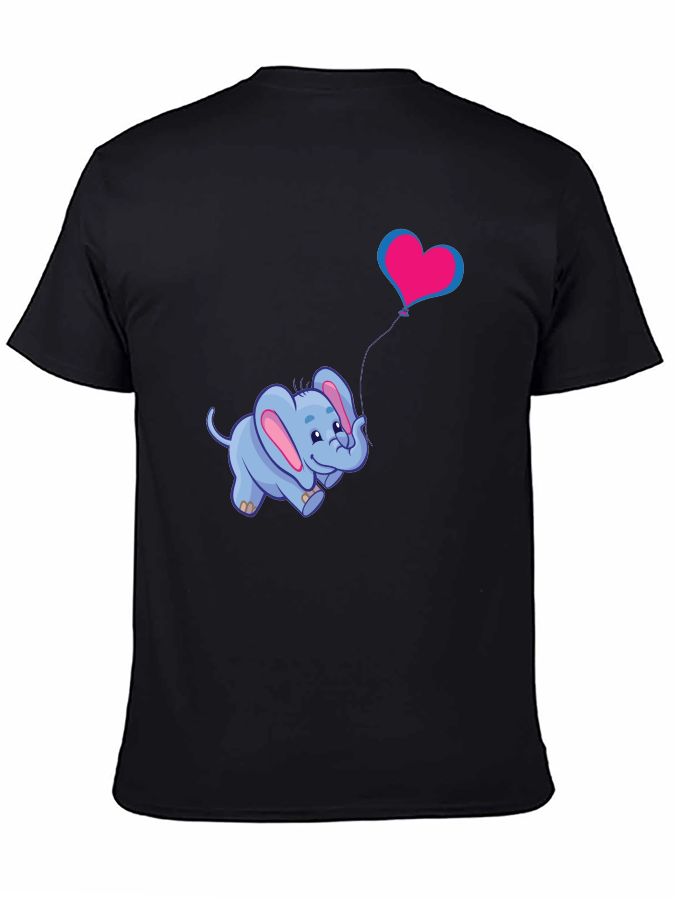 Cute Elephant Heart Balloon Graphic Tee