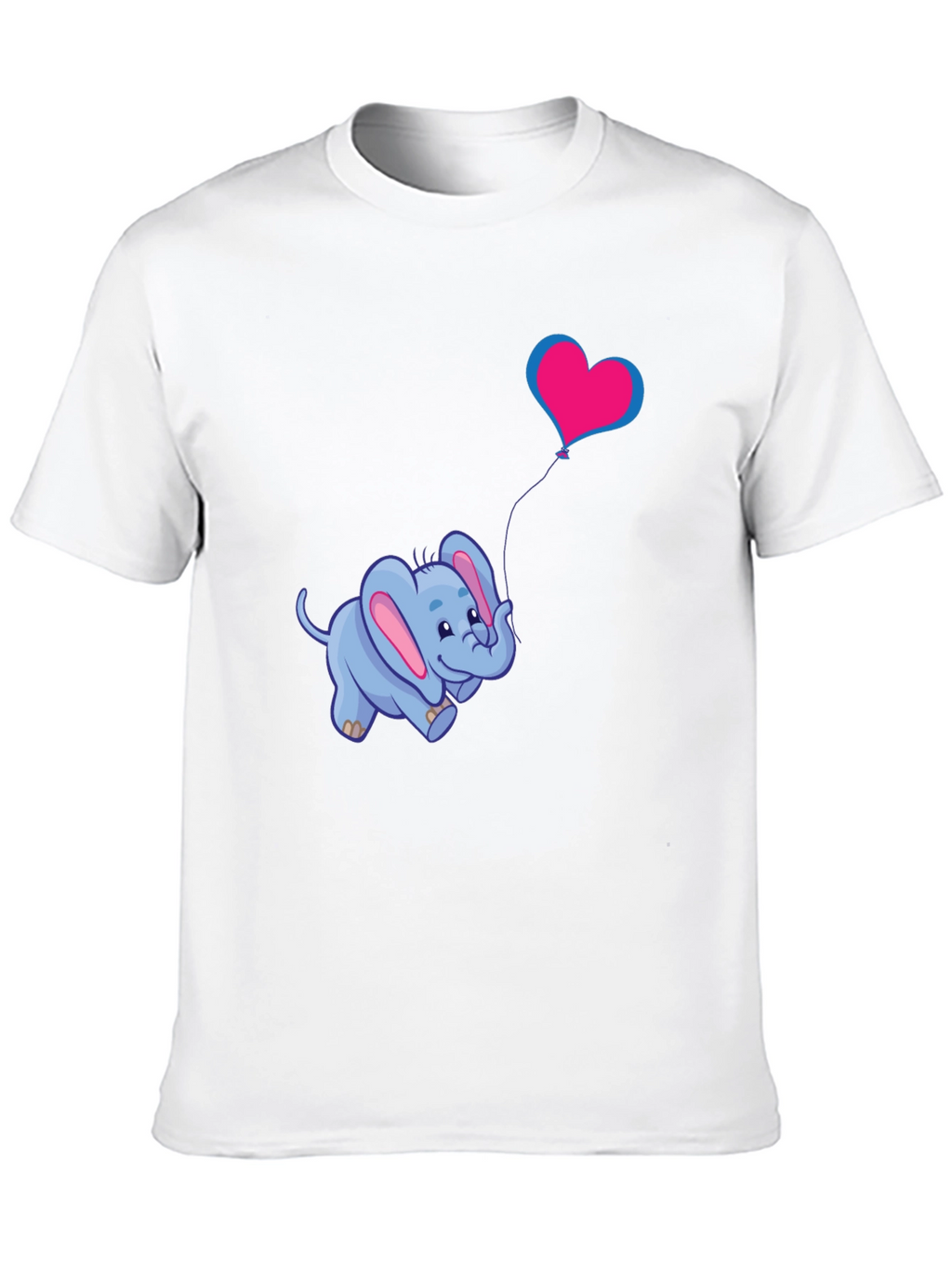 Cute Elephant Heart Balloon Graphic Tee
