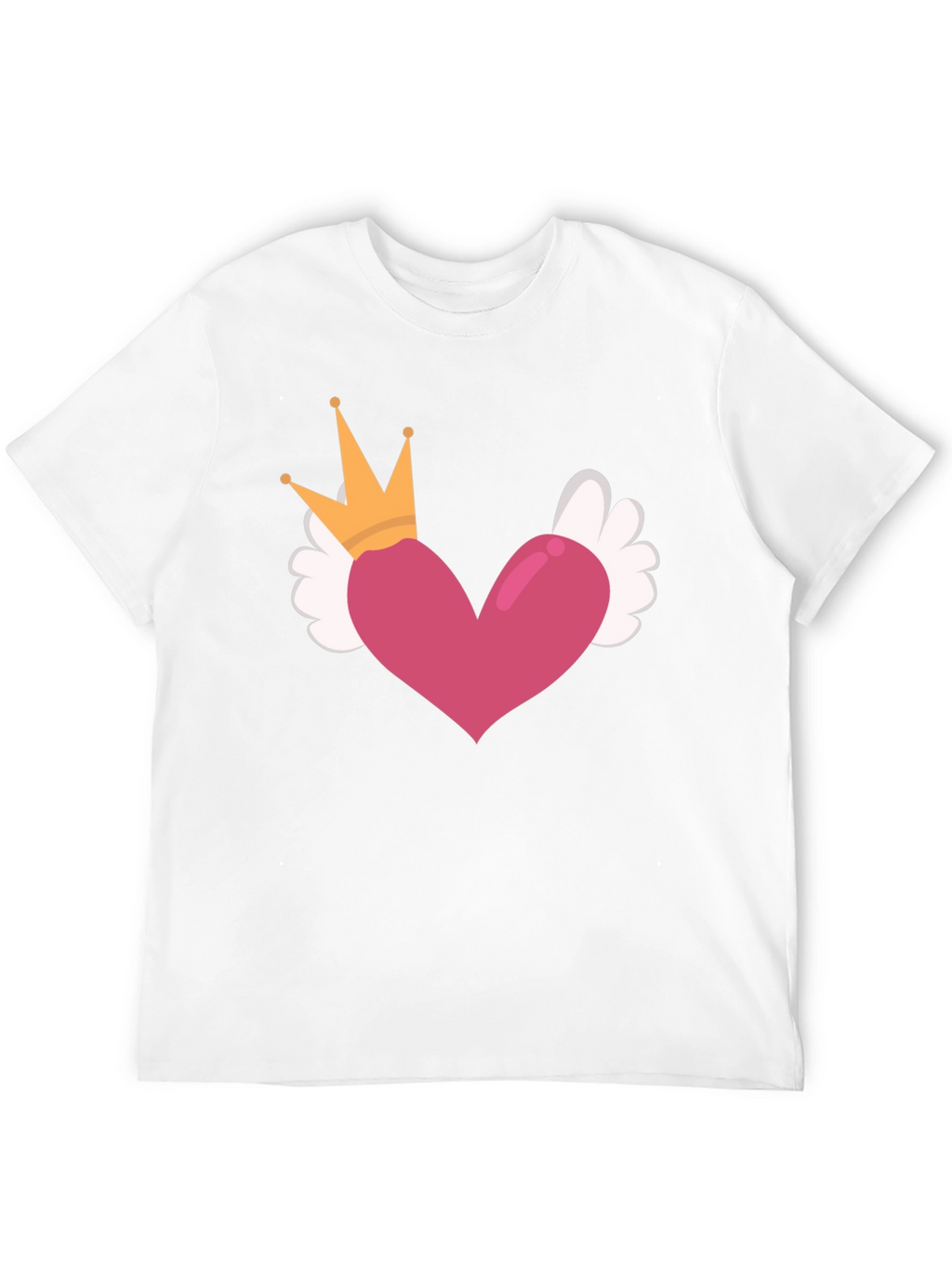 Heart Crown Wings Black T-Shirt