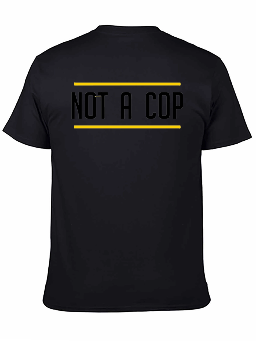 Not A Cop Graphic Tee - Black Casual T-Shirt