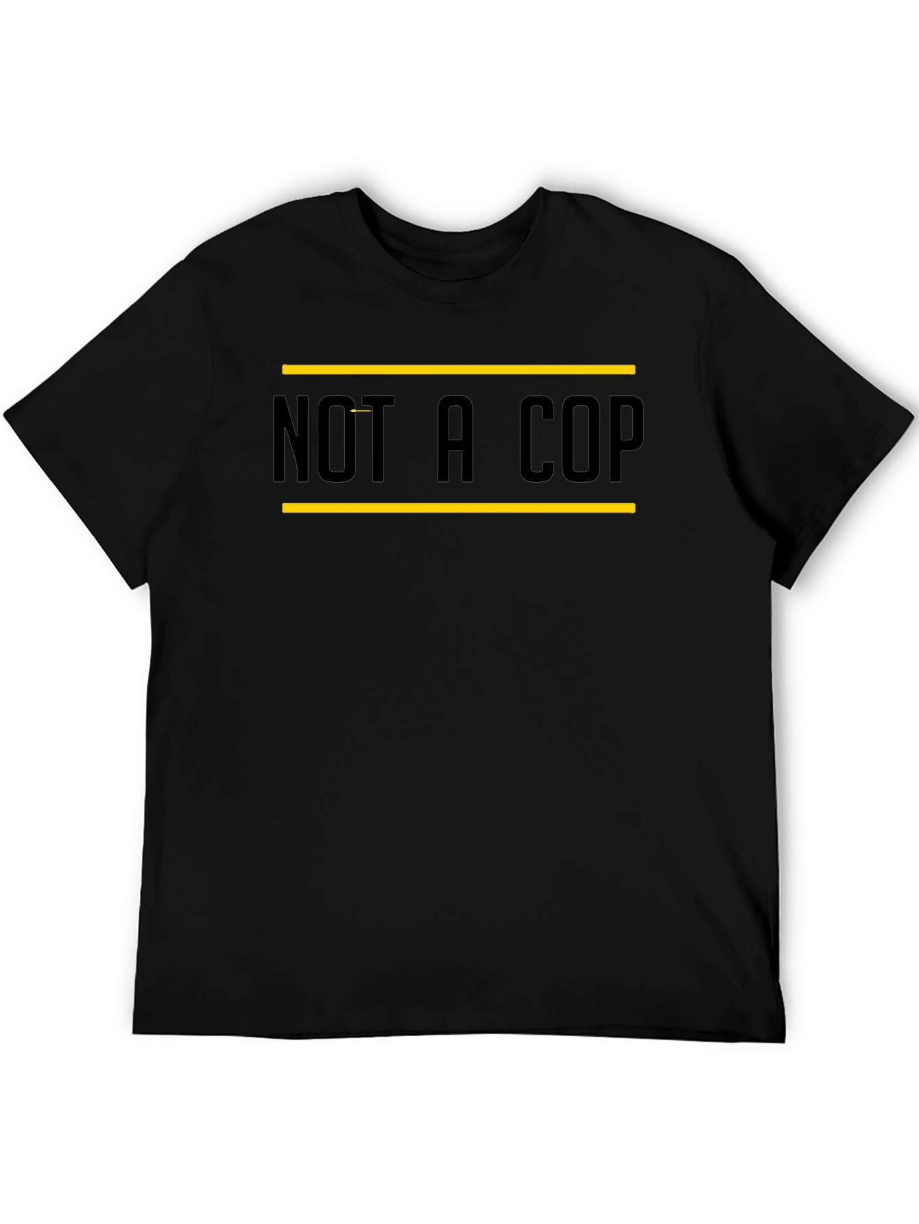 Not A Cop Graphic Tee - Black Casual T-Shirt