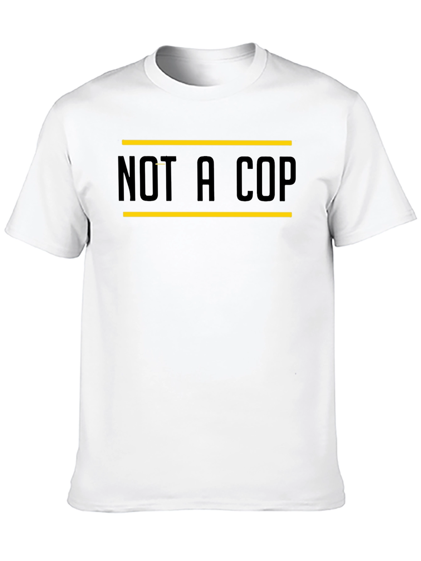 Not A Cop Graphic Tee - Black Casual T-Shirt