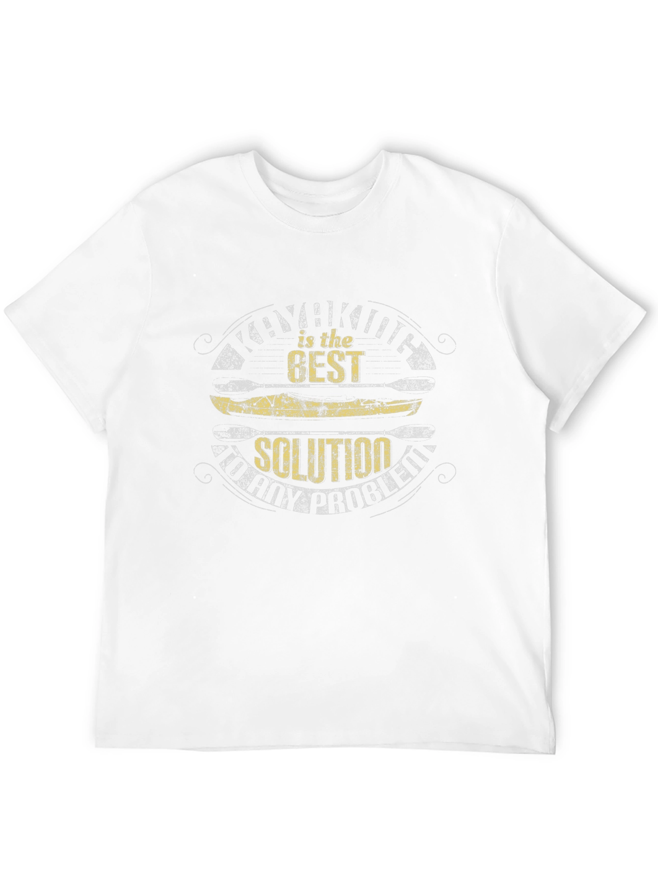 Kayaking is the Best Solution Black T-Shirt