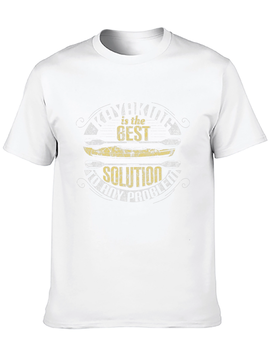 Kayaking is the Best Solution Black T-Shirt