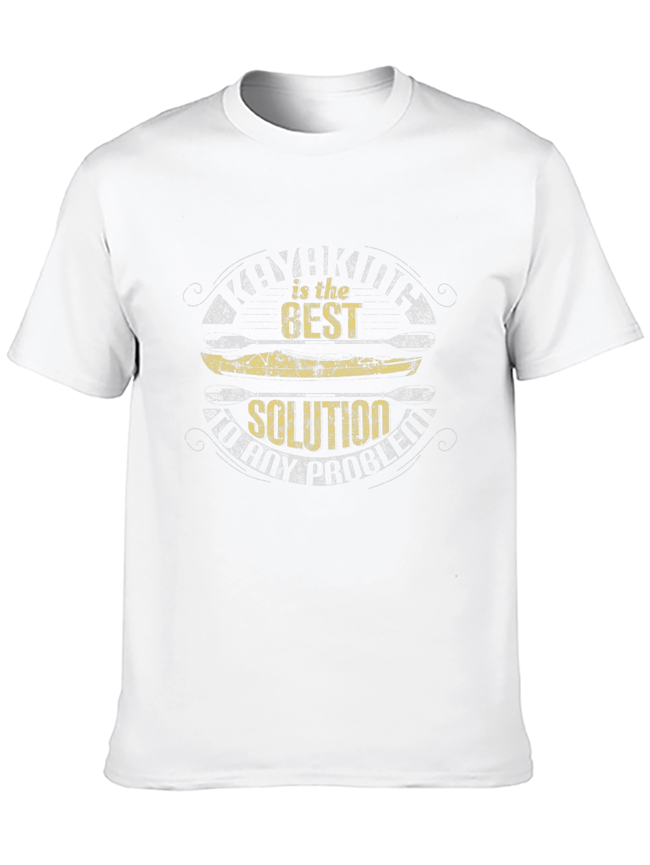 Kayaking is the Best Solution Black T-Shirt