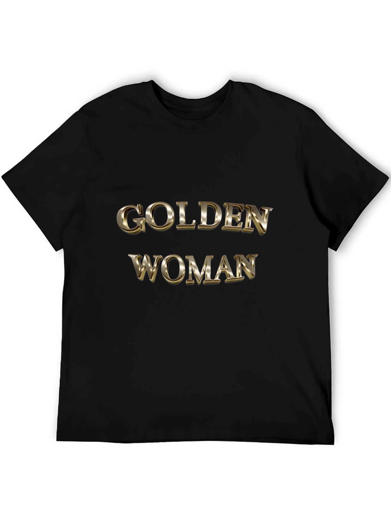Golden Woman Graphic Black T-Shirt