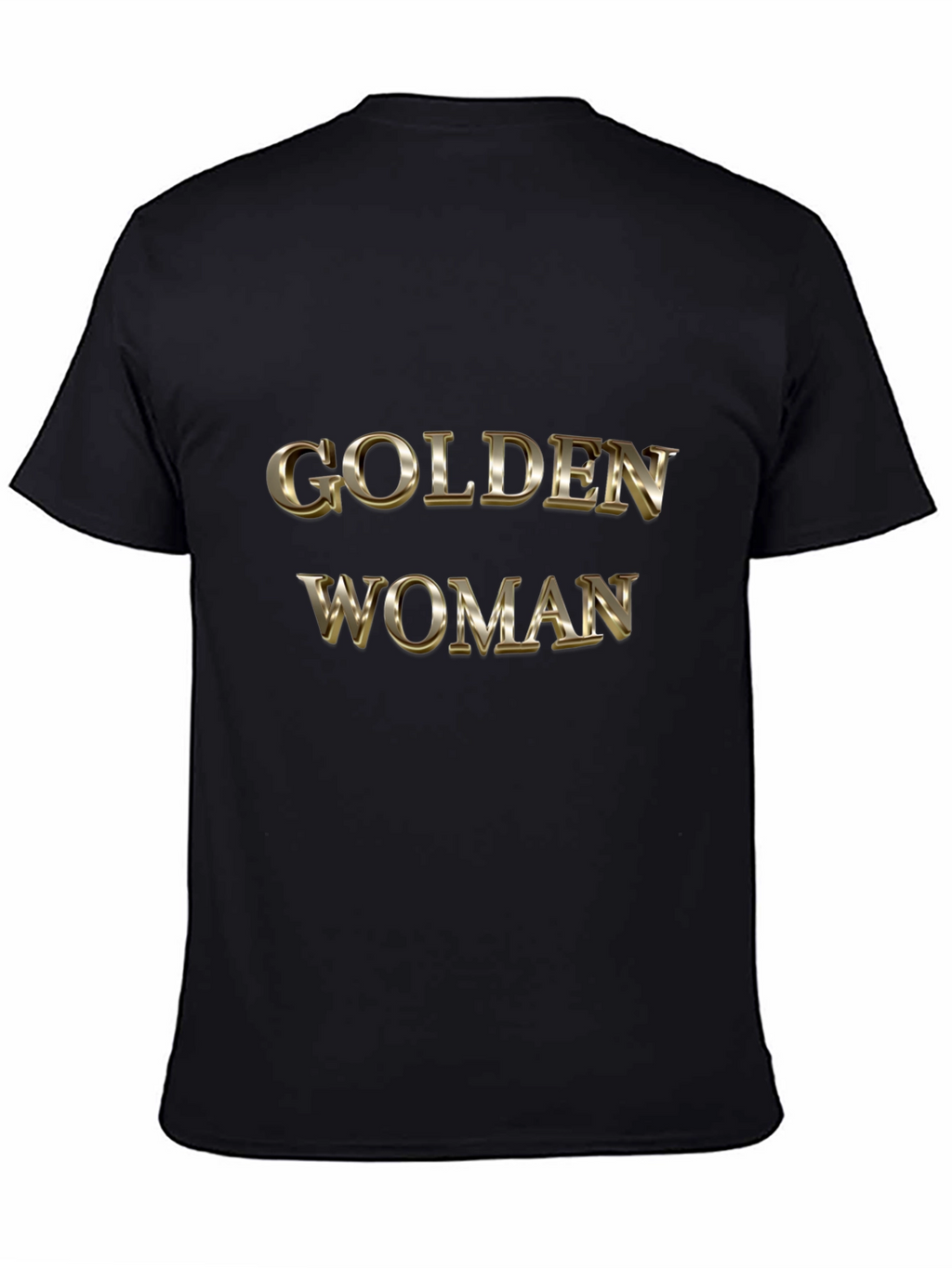 Golden Woman Graphic Black T-Shirt