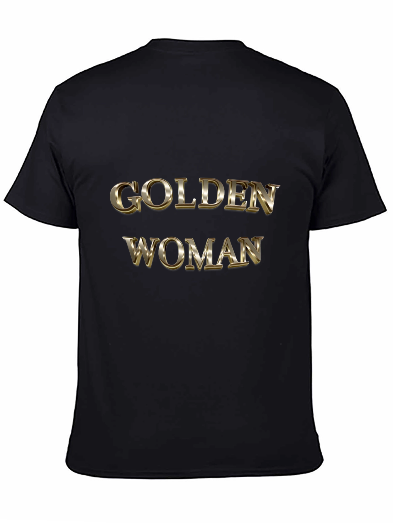 Golden Woman Graphic Black T-Shirt