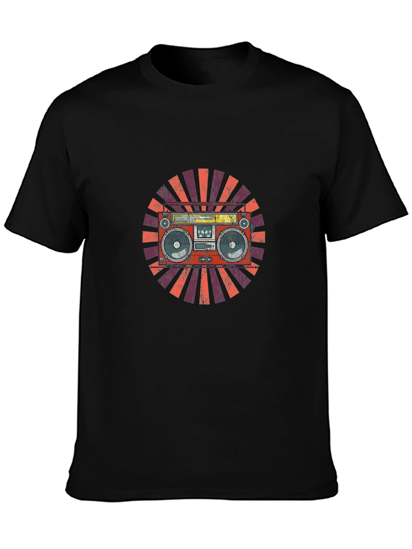 Retro Boombox Graphic Tee - Vintage Music Lover T-Shirt