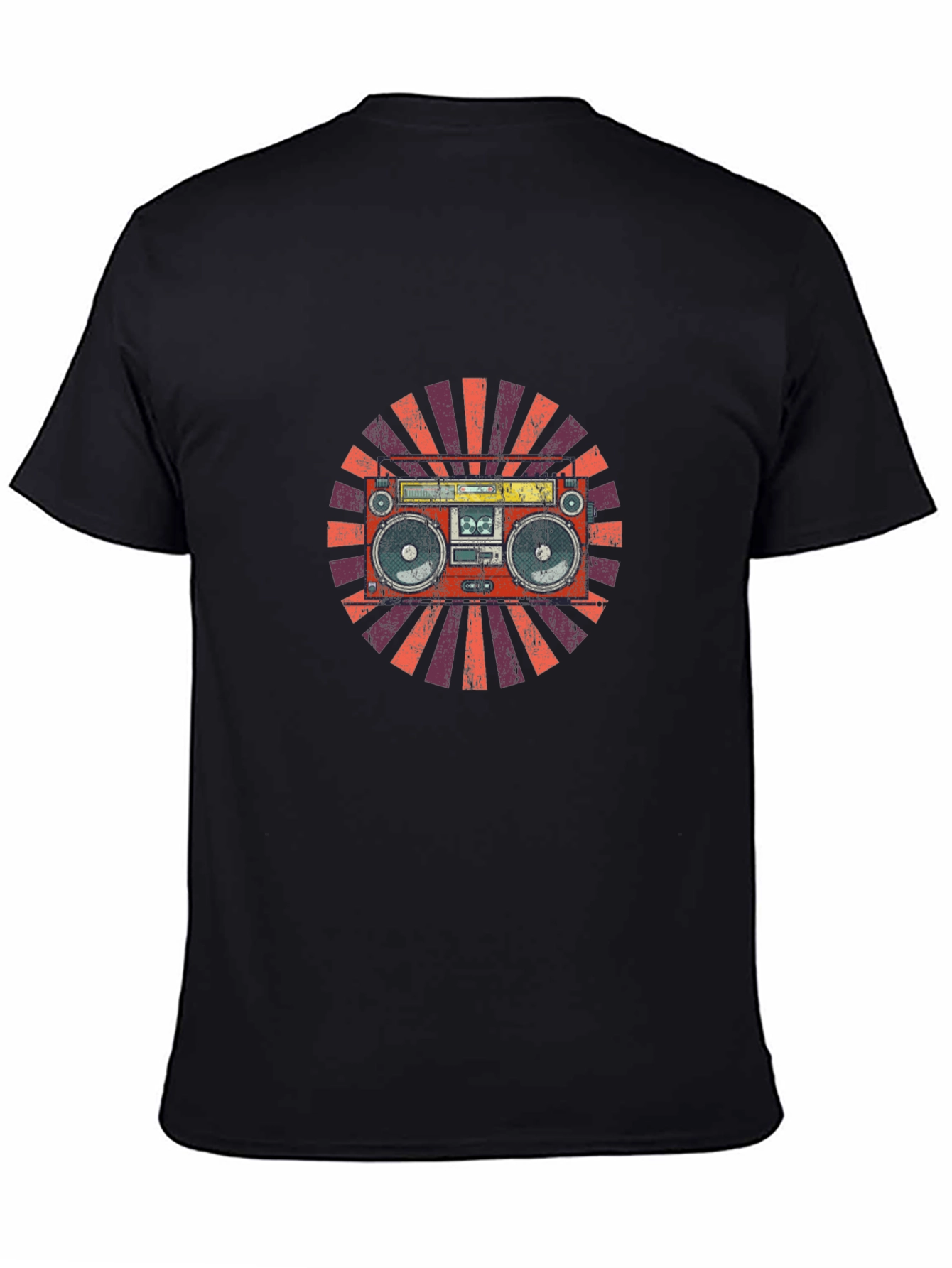 Retro Boombox Graphic Tee - Vintage Music Lover T-Shirt