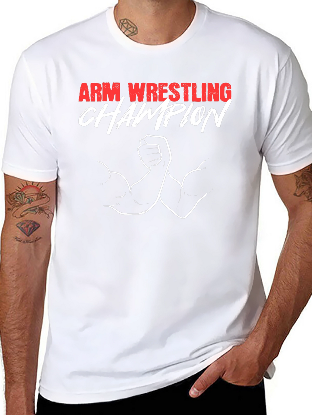 Arm Wrestling Champion Graphic Tee - Black