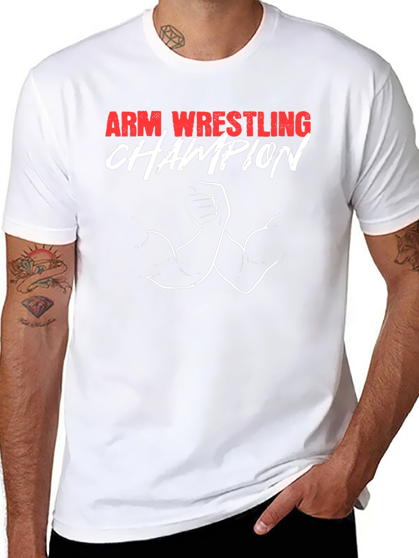 Arm Wrestling Champion Graphic Tee - Black