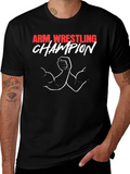 Arm Wrestling Champion Graphic Tee - Black