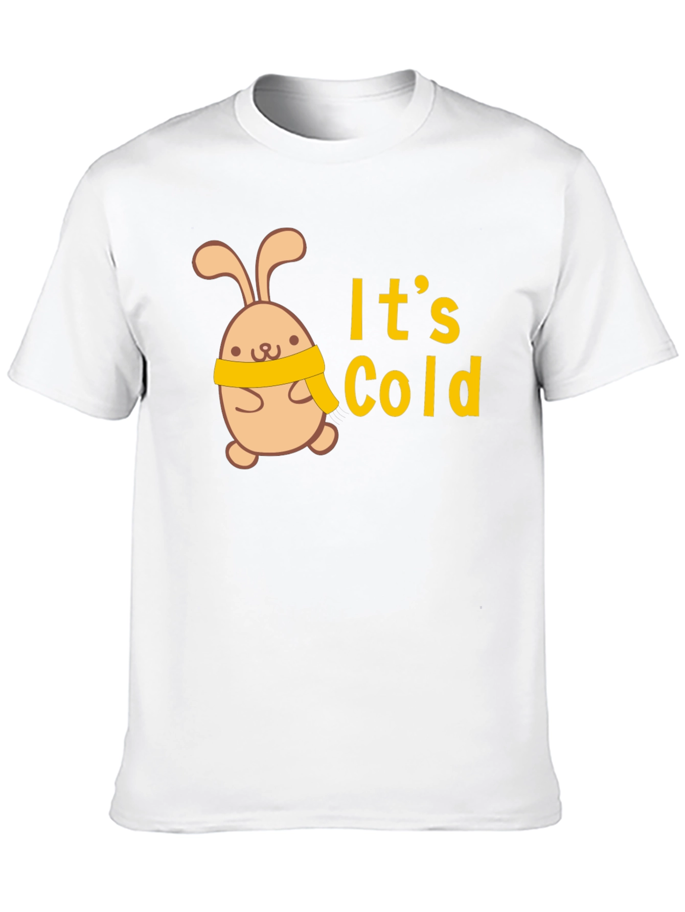 Cute Bunny Its Cold Graphic Tee