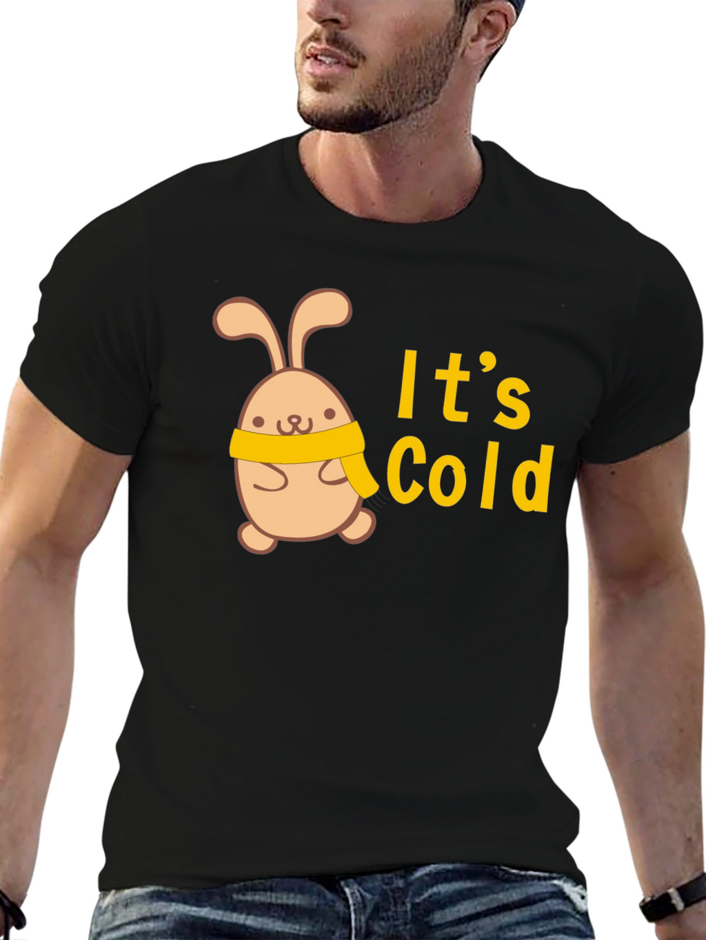 Cute Bunny Its Cold Graphic Tee