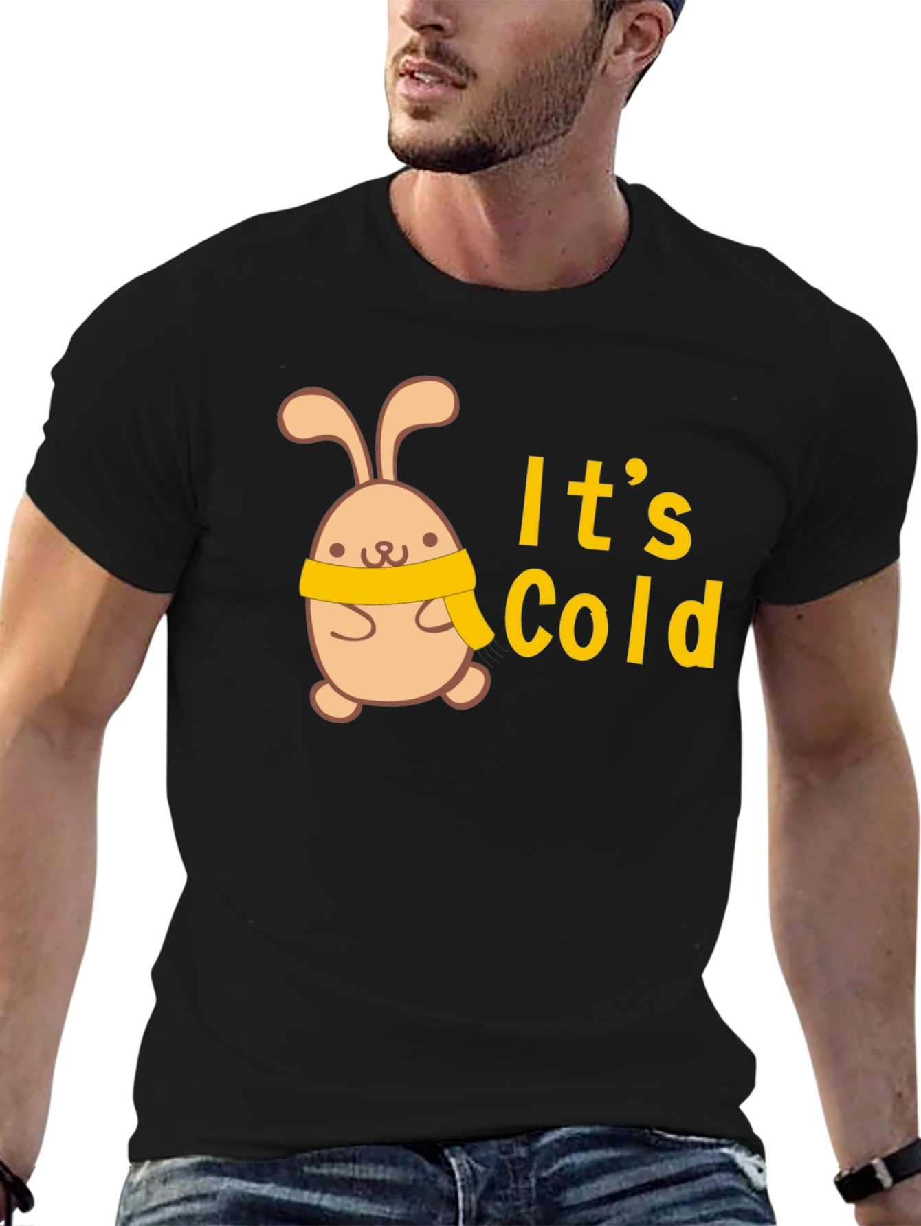 Cute Bunny Its Cold Graphic Tee