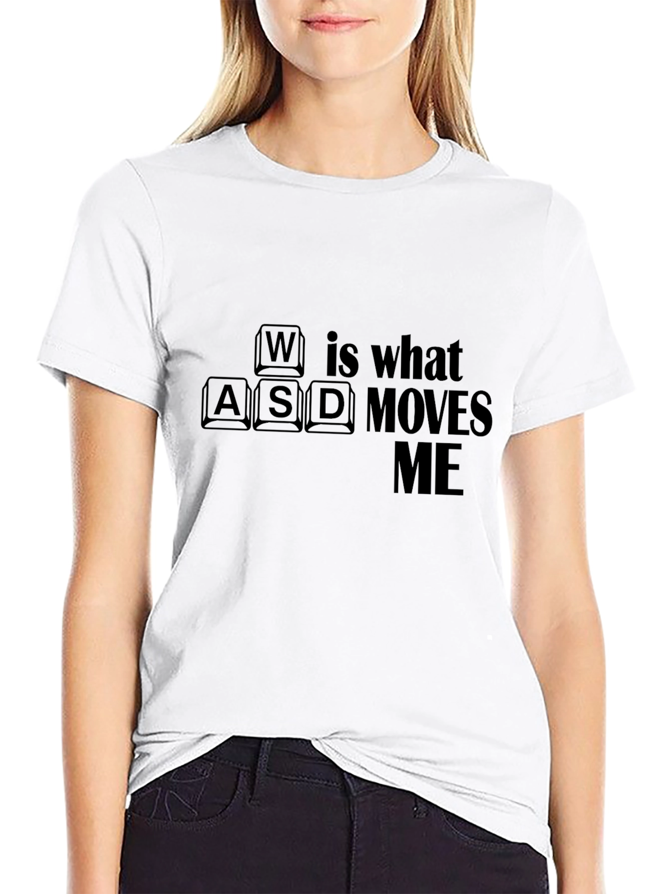 Gamer WASD Moves Me Black T-Shirt