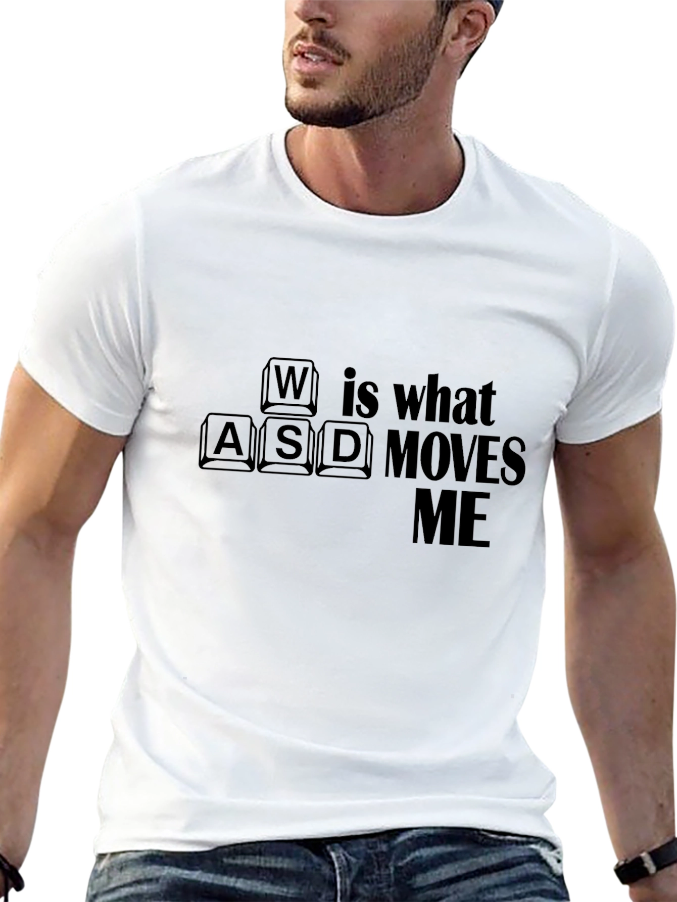 Gamer WASD Moves Me Black T-Shirt