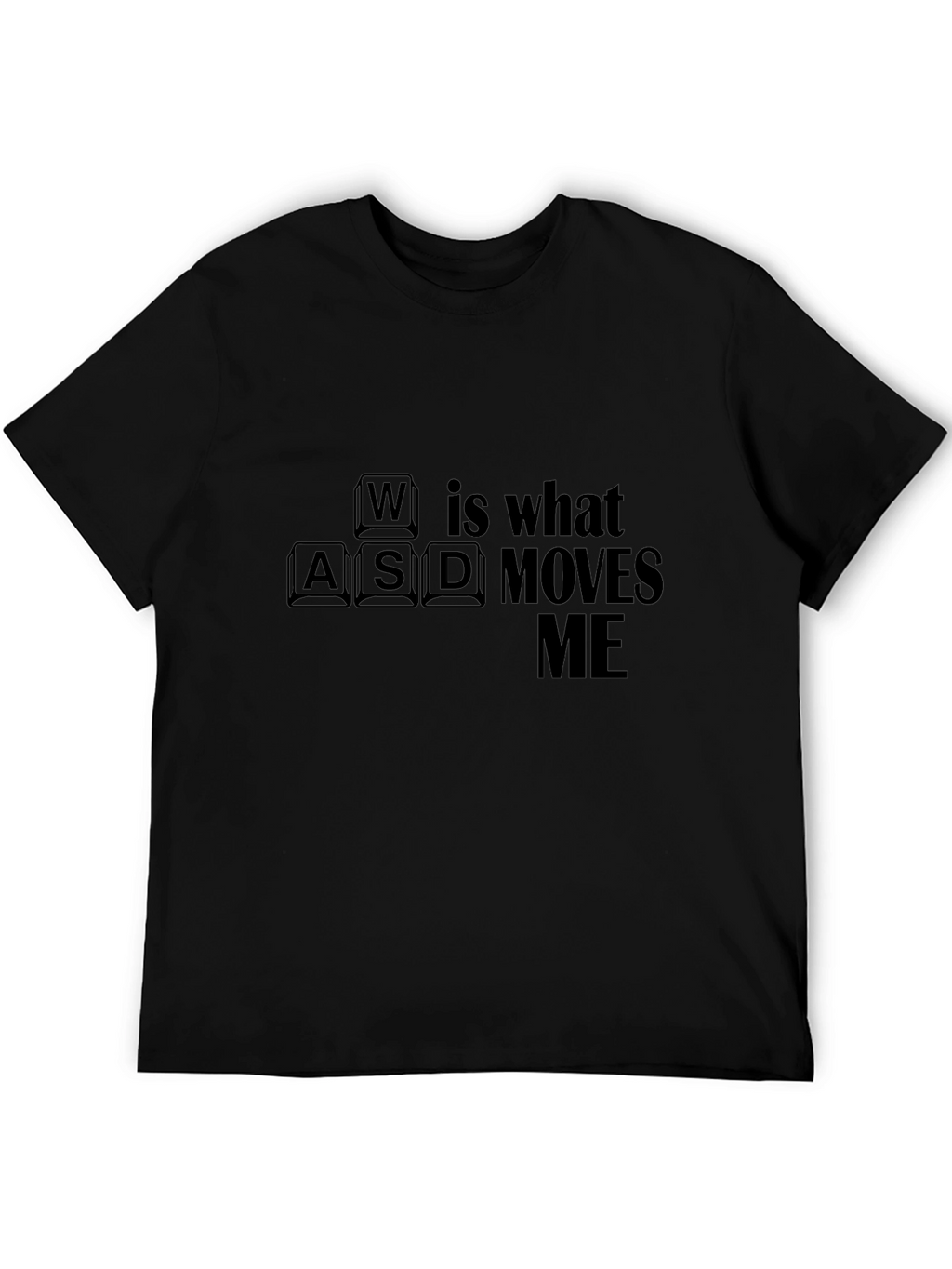 Gamer WASD Moves Me Black T-Shirt
