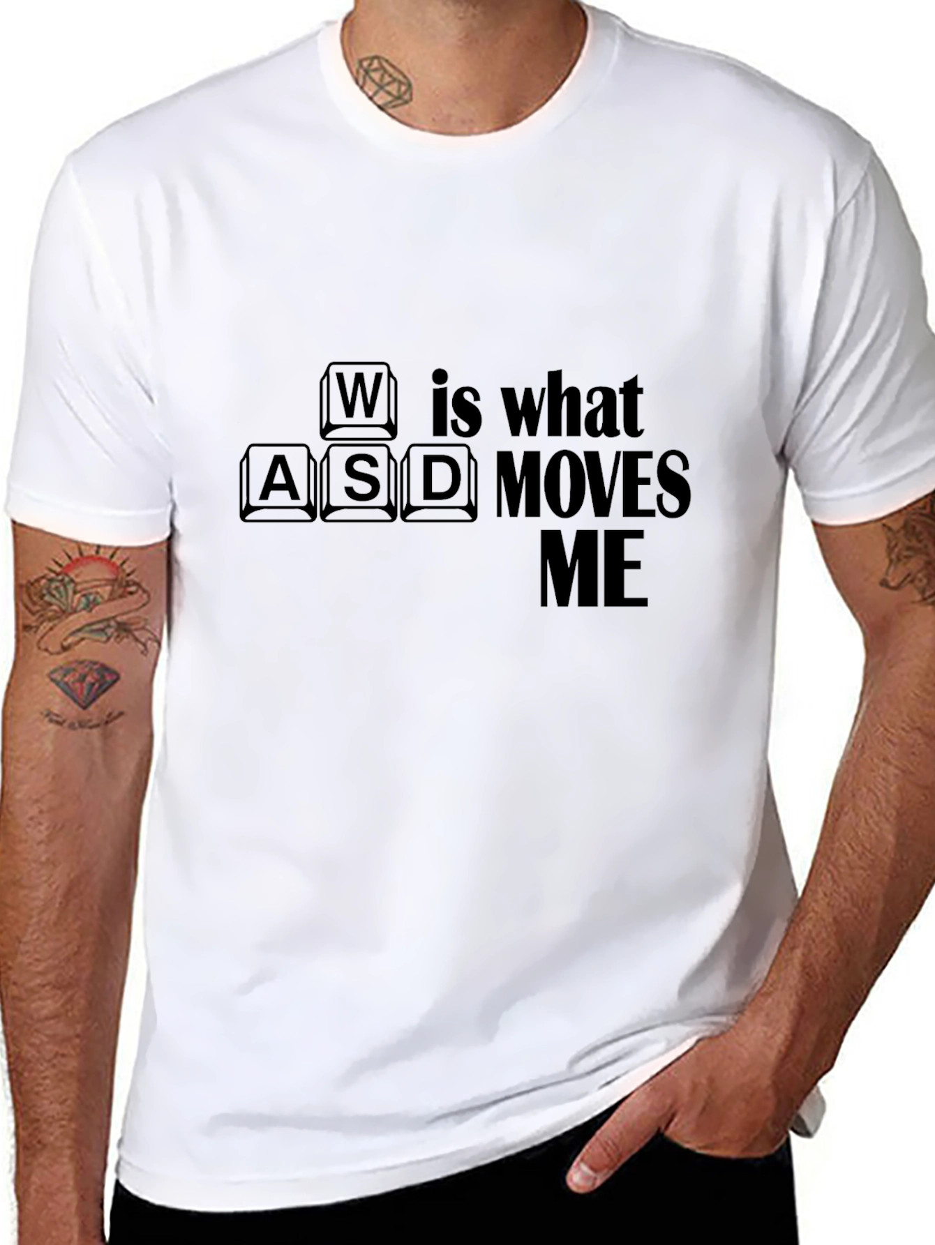 Gamer WASD Moves Me Black T-Shirt