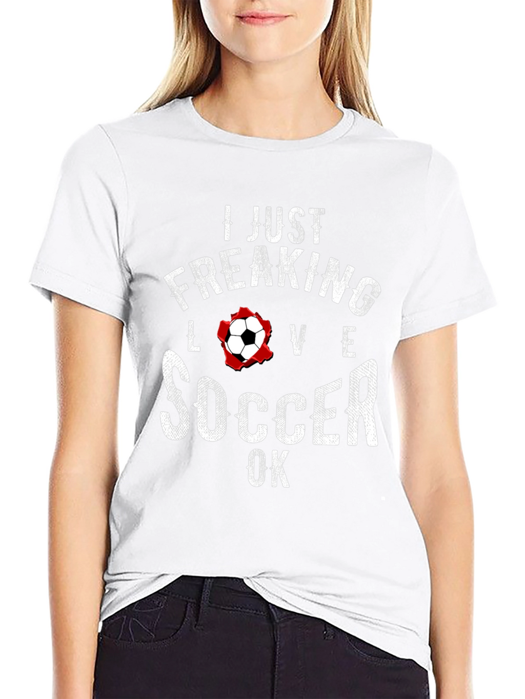 I Just Freaking Love Soccer T-Shirt - Black