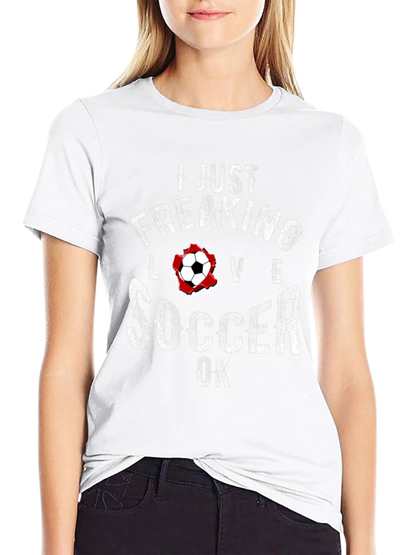 I Just Freaking Love Soccer T-Shirt - Black