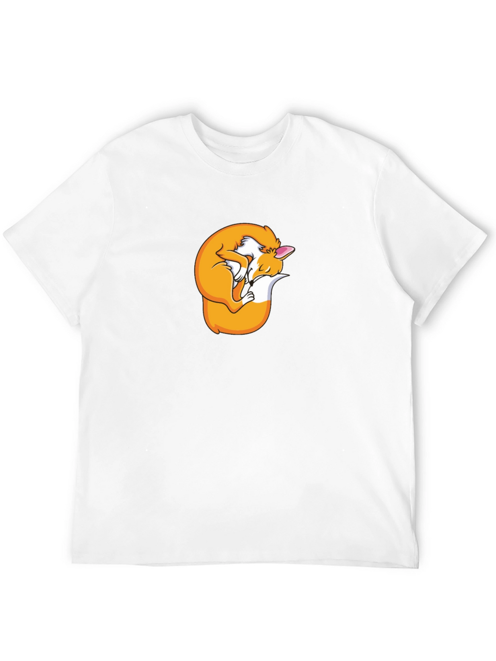 Sleeping Fox Graphic T-Shirt - Black Unisex
