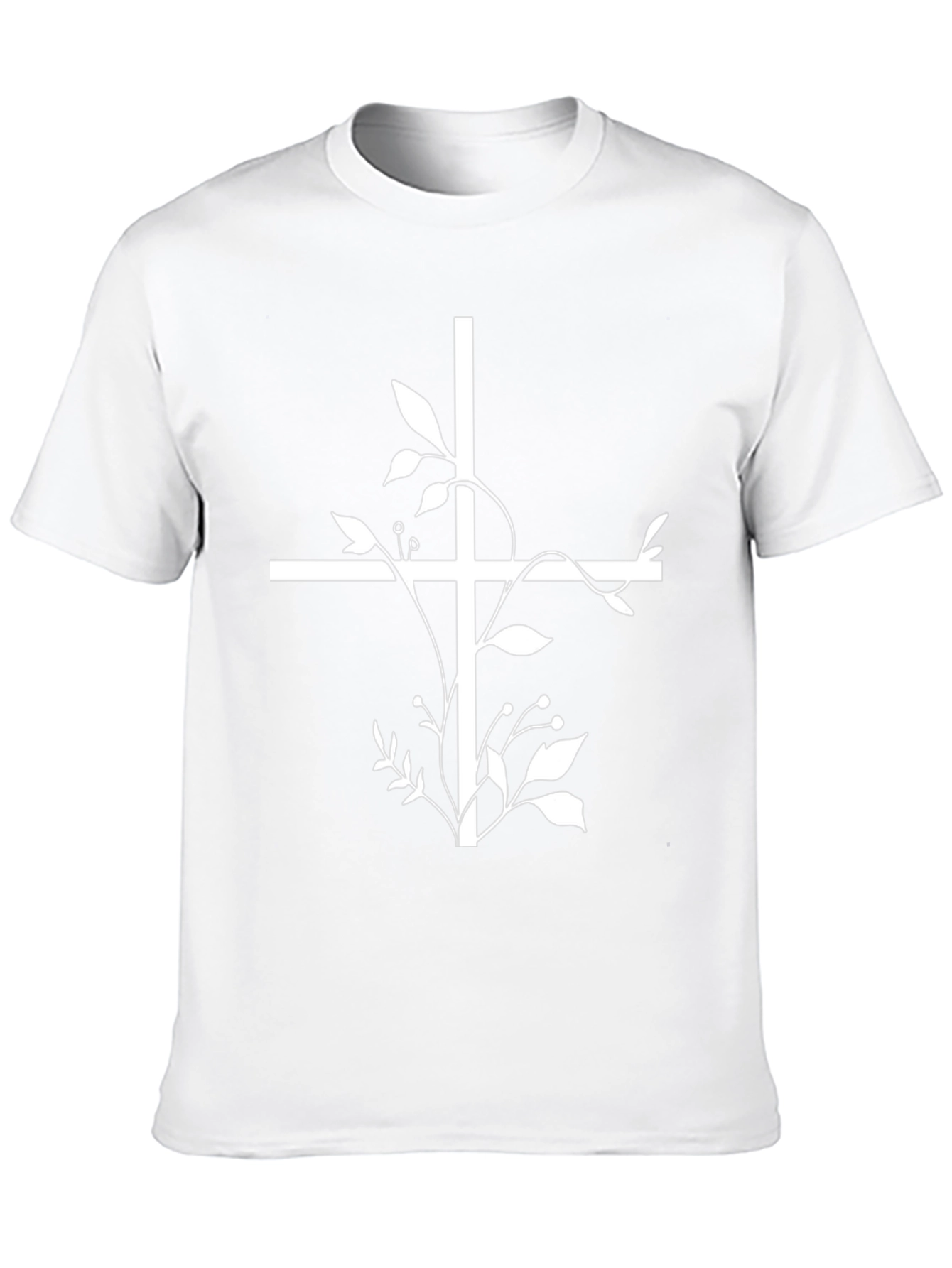 Floral Cross Graphic Tee - Christian T-Shirt