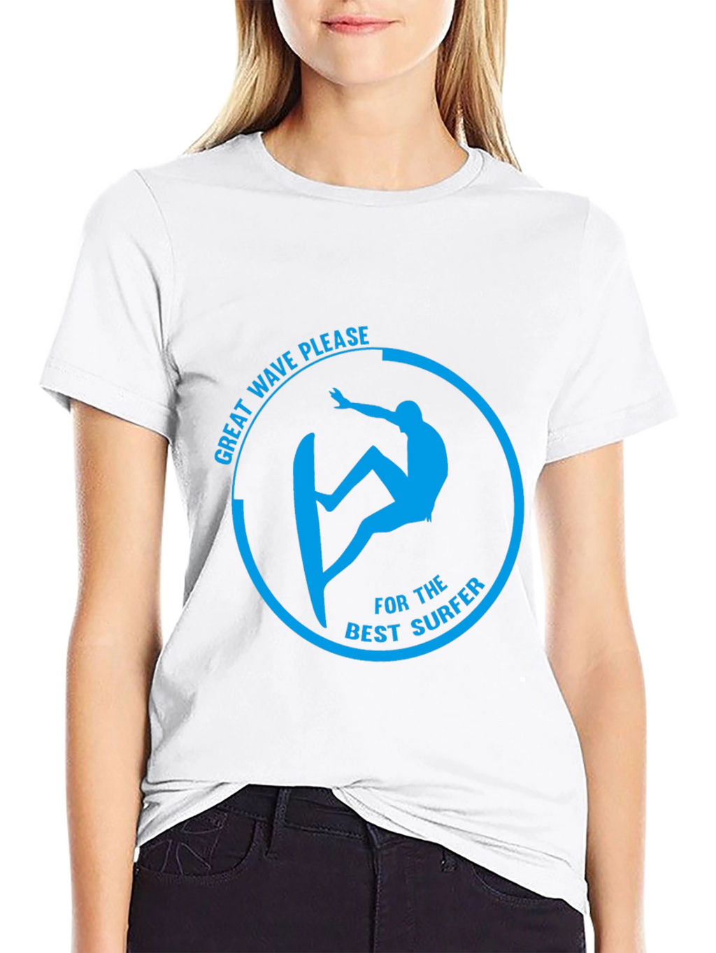 Surfer Graphic T-Shirt - Great Wave Please Design