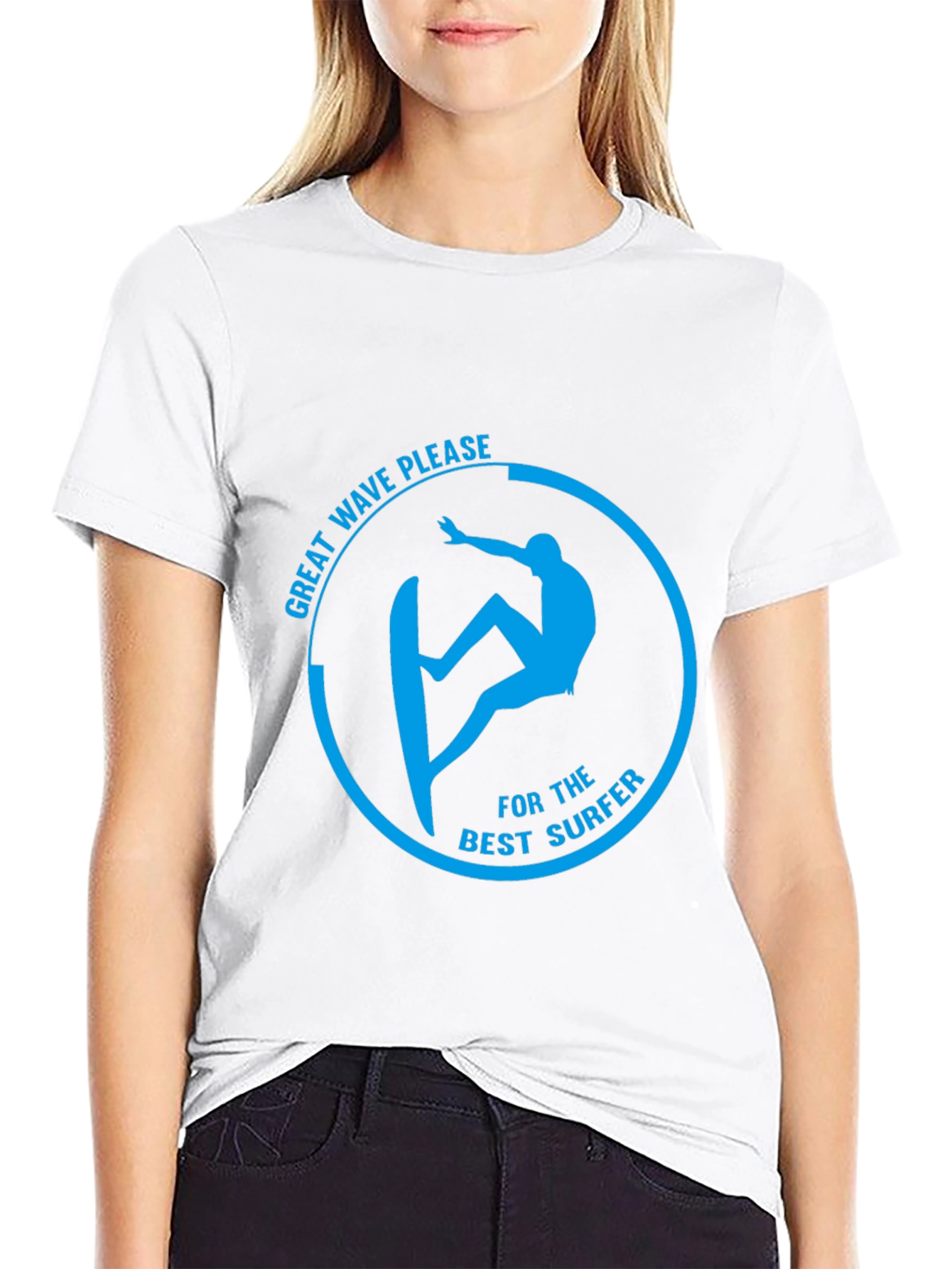 Surfer Graphic T-Shirt - Great Wave Please Design