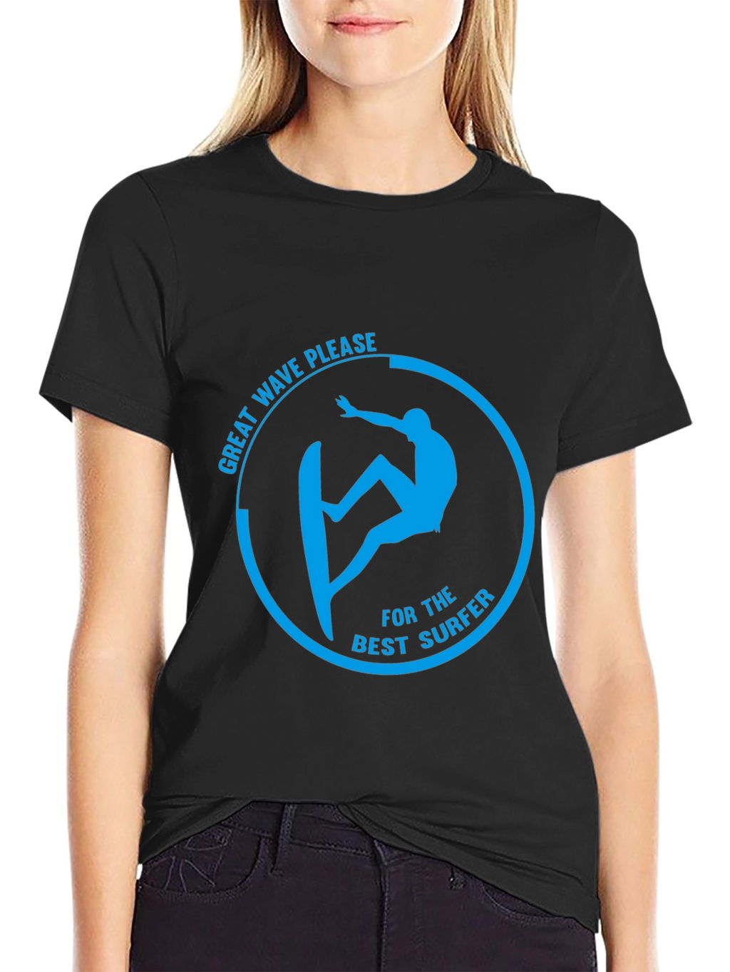 Surfer Graphic T-Shirt - Great Wave Please Design
